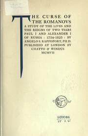 Tapa de The curse of the Romanovs