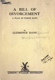 Tapa de A bill of divorcement