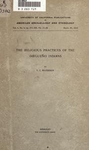 Tapa de The religious practices of the Diegueño Indians