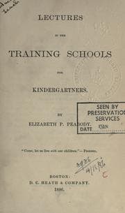 Tapa de Lectures in the training schools for kindergartners