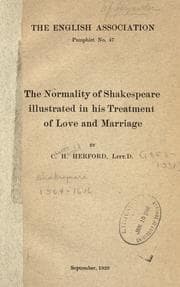 Tapa de The normality of Shakespeare illustrated in his treatment of love and marriage