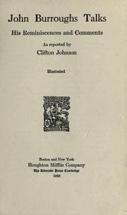 Tapa de John Burroughs talks