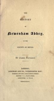 Tapa de The history of Newenham Abbey in the county of Devon