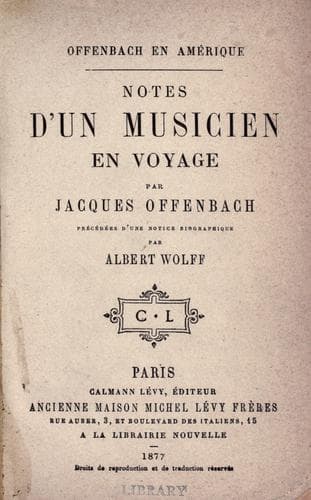 Tapa de Offenbach en Am©Øerique