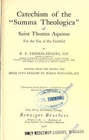 Tapa de Somme théologique de saint Thomas d'Aquin en forme de catéchisme pour tous les fid`eles.