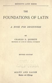 Tapa de The foundations of Latin