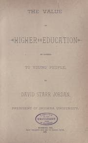 Tapa de The value of higher education
