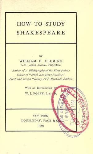 Tapa de How to study Shakespeare.