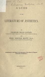 Tapa de A guide to the literature of aesthetics
