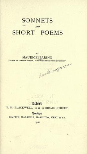 Tapa de Sonnets and short poems