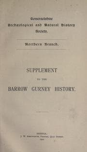 Tapa de Supplement to the Barrow Gurney history
