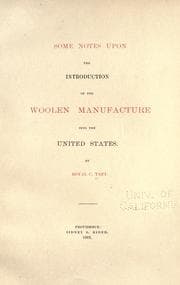 Tapa de Some notes upon the introduction of the woolen manufacture into the United States