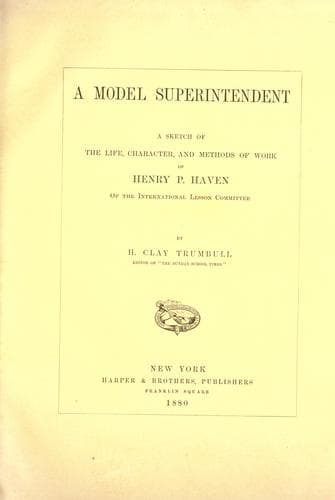 Tapa de A model superintendent