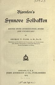 Tapa de Bj℗ørnson's Synn℗øve Solbak