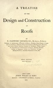 Tapa de A treatise on the design and construction of roofs
