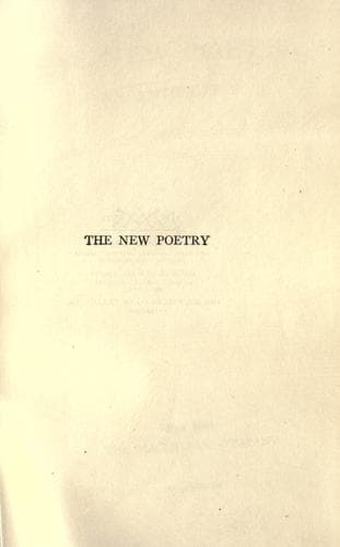Tapa de The new poetry