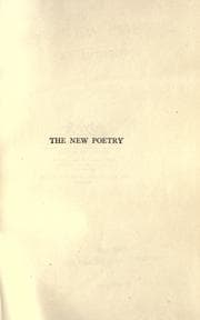 Tapa de The new poetry
