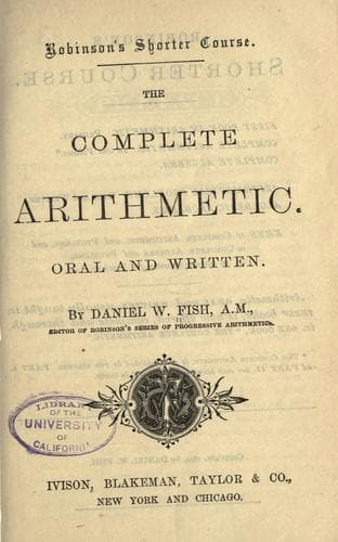 Tapa de The complete arithmetic