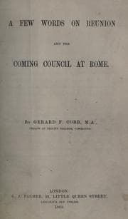 Tapa de A few words on reunion and the coming council at Rome