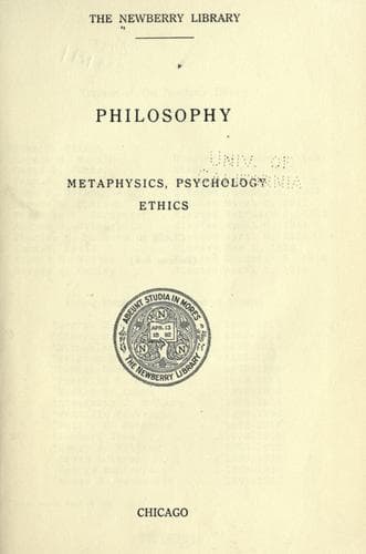 Tapa de Philosophy : metaphysics, psychology, ethics