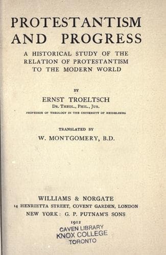 Tapa de Protestantism and progress