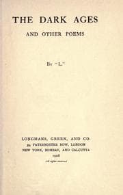 Tapa de The Dark ages, and other poems