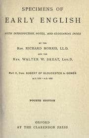 Tapa de Specimens of early English