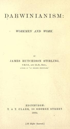 Tapa de Darwinianism: workmen and work