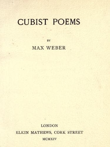 Tapa de Cubist poems