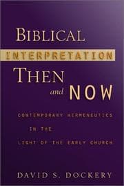 Tapa de Biblicalinterpretation then and now
