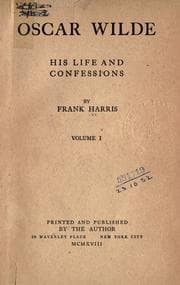 Tapa de Oscar Wilde, his life and confessions