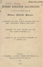 Tapa de Modern Romanium illustrated in articles reprinted from the Wesleyan Methodist magazine