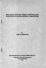 Tapa de Relative ages of visibly crystalline calcite in late Paleozoic limestones