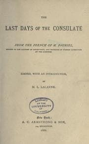 Tapa de The last days of the Consulate