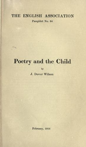 Tapa de Poetry and the child
