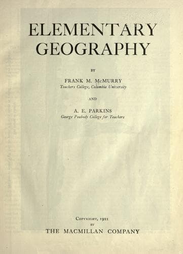 Tapa de Elementary geography