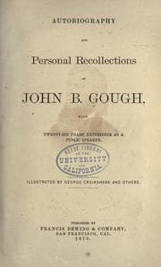 Tapa de Autobiography and personal recollections of John B. Gough