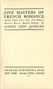 Tapa de Five masters of French romance