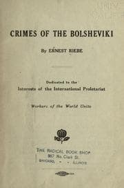 Tapa de Crimes of the Bolsheviki