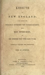 Tapa de Kossuth in New England
