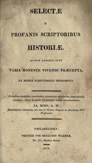 Tapa de Selectæ e profanis scriptoribus historiæ