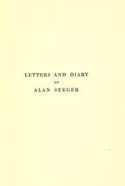 Tapa de Letters And Diary Of Alan Seeger