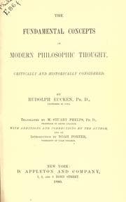 Tapa de The fundamental concepts of modern philosophic thought