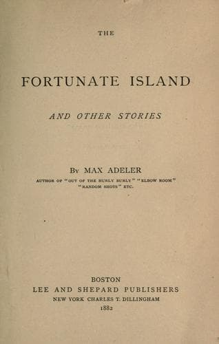 Tapa de The fortunate island
