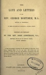 Tapa de The life and letters of the Rev. George Mortimer, rector of Thornhill