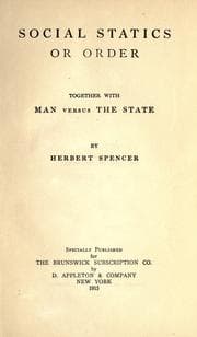 Tapa de Social statistics; or, Order, abridged and revised