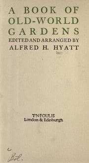 Tapa de A book of old-world gardens