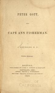 Tapa de Peter Gott, the Cape Ann fisherman