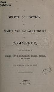 Tapa de A select collection of scarce and valuable tracts on commerce
