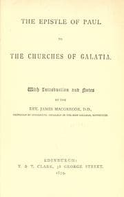 Tapa de The epistle of Paul to the churches of Galatia